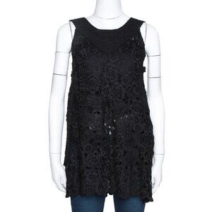 Vintage Oscar de la Renta Knit Crochet Mini Dress/Top